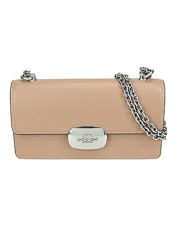 Coach Coach Shoulder Bag CP008 Leather Beige Hardware Chain Women's COACH (view 2)