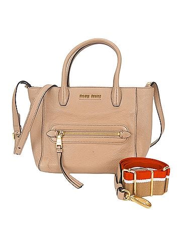 Miu Miu Miu Miu Miu Madras 5BG143 Leather Cameo Pink Beige Handbag, 2-Way Shoulder Bag for Women (view 2)
