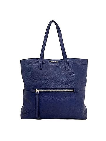 Miu Miu Miu Miu Miu Logo Tote Bag, Calfskin, Women's MIUMIU (view 1)