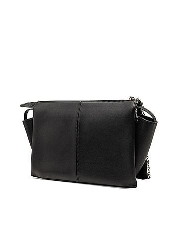 Céline Celine Trifold Chain Shoulder Bag, Black Leather, Women's CELINE (view 2)