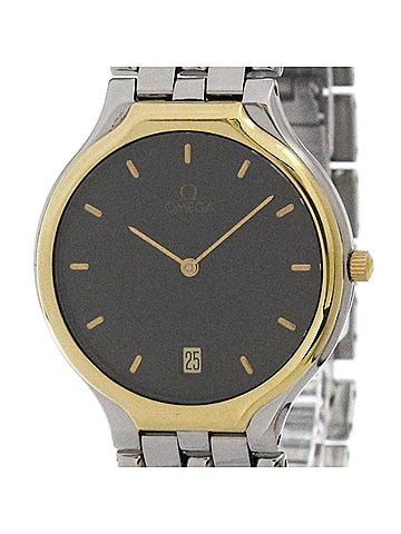 Omega OMEGA De Ville Symbol K18 Gold Steel Quartz Mens Watch 196.0316 Polished (view 1)