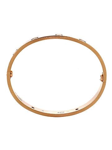 Cartier Love 4 Diamond Bracelet 18K Rose Gold with Diamonds (view 2)