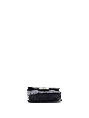 Chanel Top Handle Flap Coin Purse with Chain Quilted Lambskin (view 2)