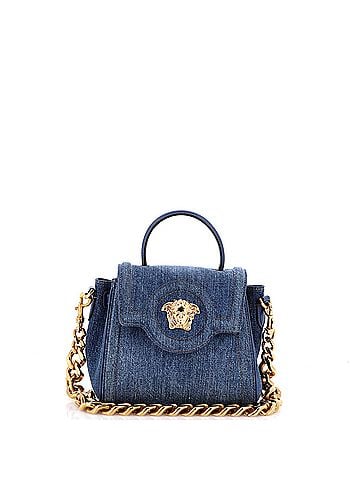 Versace La Medusa Top Handle Bag Denim Small (view 1)