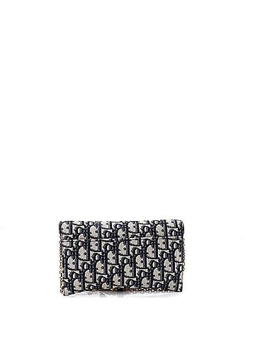 Christian Dior Saddle Chain Wallet Oblique Canvas (view 2)