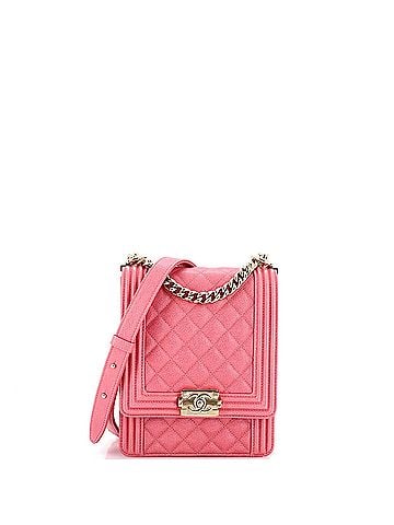 Chanel North South Boy Flap Bag Quilted Caviar Small (view 1)