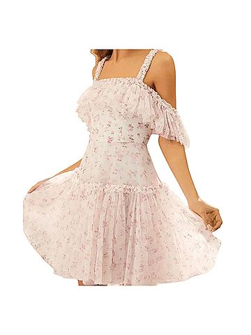 Needle & Thread  Bijou Rosette Ruffle
Mini Dress Size 4 S NEW Cocktail Dress (view 2)