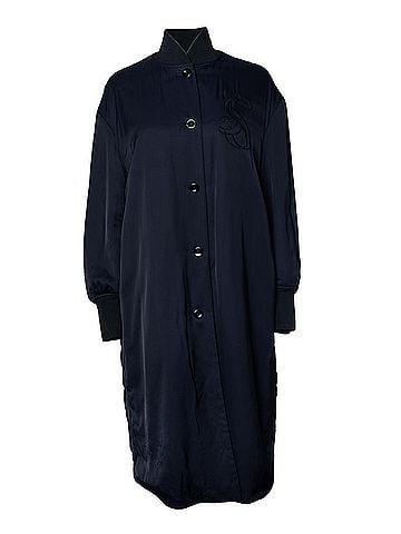 Jil Sander Jil Sander, blue long bomber sport coat (view 1)