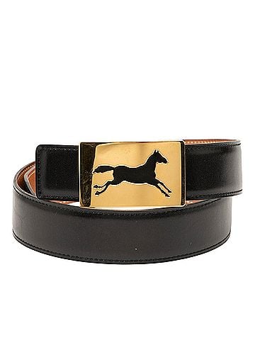 Hermès Box Calf Horse Buckle Belt (view 1)