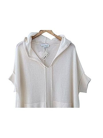 White + Warren Hoodie Pop-Over Sweater Cashmere Pullover Sweater (view 1)