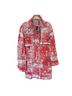 Aldomartins 100% Lambswool Print Red White Coat Size 8 - photo 1