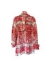 Aldomartins 100% Lambswool Print Red White Coat Size 8 - photo 2