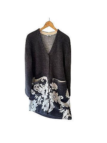 Sonia Rykiel Oversize Long Lambswool Cardigan Sweater Cardigan (view 1)