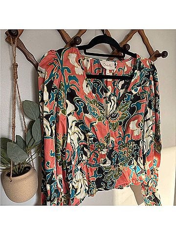 Cleobella Women's Dahlia Printed Blouse in Gypsy Bloom (view 2)