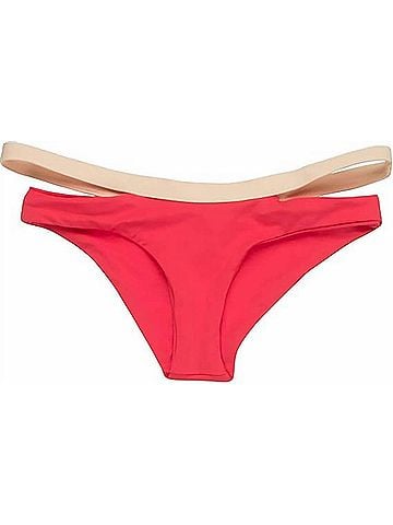 L Space Color Block Hollywood Bikini Bottom in Geranium (view 1)