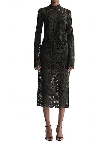 A.L.C. Lydia Midi Skirt in Black (view 2)