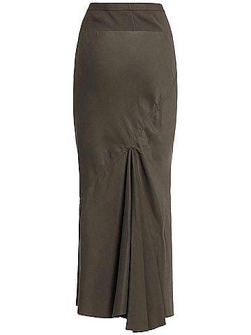 Rick Owens Gonna Calf Bias Skirt in Bosco (view 2)