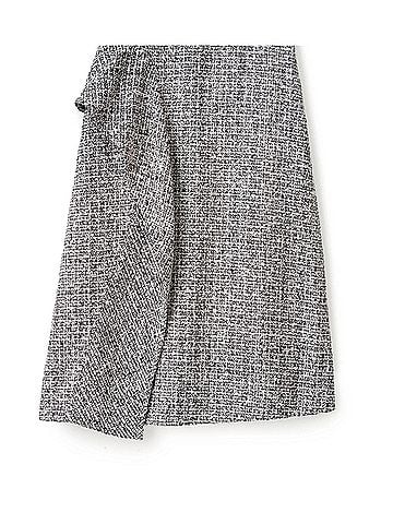 Cartolina Nantucket Juniper Midi Skirt in Multicolor Tweed (view 1)