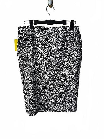 Lisette Women's Bamboo Print Skirt in Black And White (view 2)