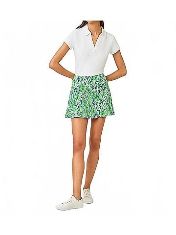Lilly Pulitzer Zadora Upf 50 High Rise Skort in Putting Green Lilly Of The Valley (view 2)