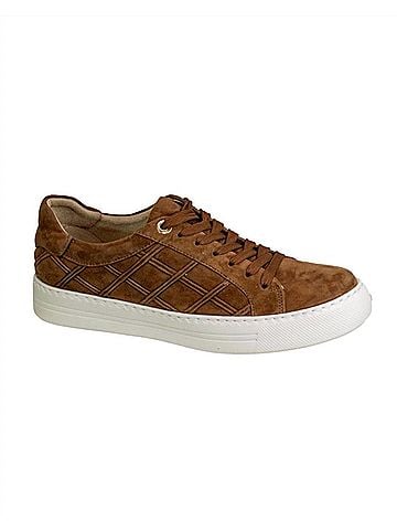 VANELi Women's Yashi Laceup Platform Sneaker in Cuoio Suede (view 1)