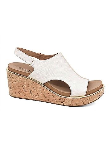Corkys Women's Carley Wedge in Ivory Lizard (view 1)