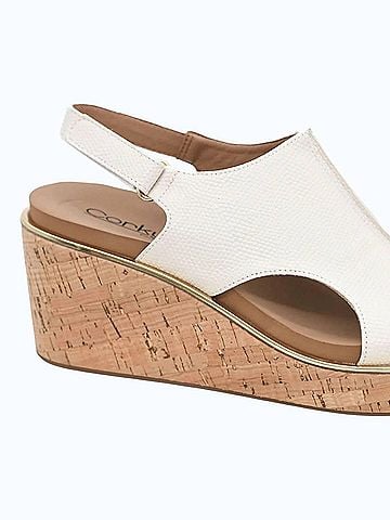 Corkys Women's Carley Wedge in Ivory Lizard (view 2)