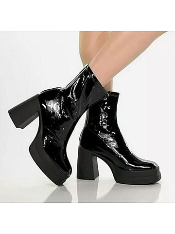 Free People Double Platform Boot in Black (view 2)
