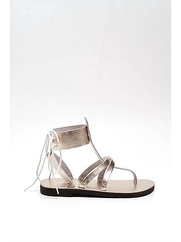 Free People Women's Vacation Day Wrap Sandals in Vintage Gold (view 2)