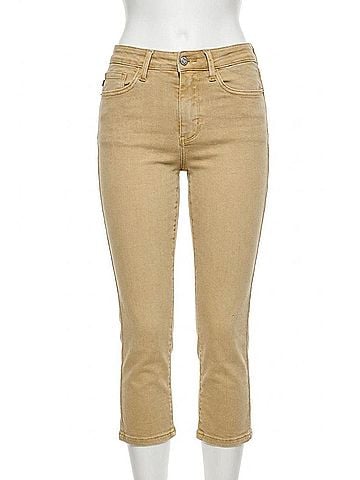 Judy Blue Avahigh Rise Garment Dyed Capri in Khaki (view 1)