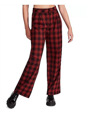 Steve Madden Isabella Pant in Red Plaid (view 2)