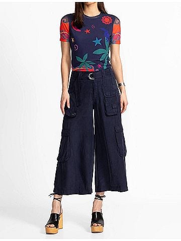 Johnny Was Hailey Cargo Pant in Blue Nights (view 2)