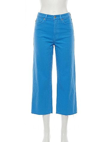 Judy Blue High Rise Control Top Wide Leg Crop Jeans in Sky Blue (view 1)