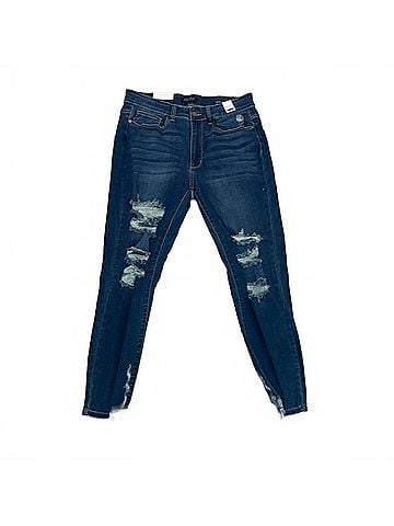 Judy Blue Women's High Waist Skinny Fit Jeans in Dark Blue (view 1)