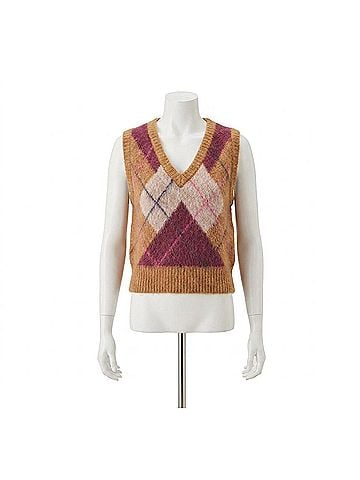 Steve Madden Ella Sweater Vest in Orange (view 1)