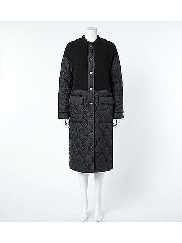 Ramy Brook Melanie Combo Puffer Coat in Black (view 1)
