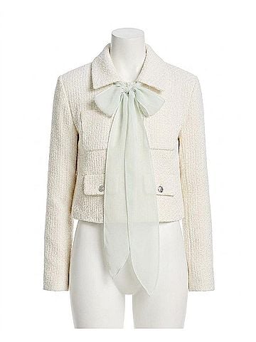 Steve Madden Alise Tweed Blazer in Ivory (view 1)
