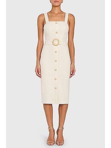 Amanda Uprichard Uptown Dress in Ecru (view 2)