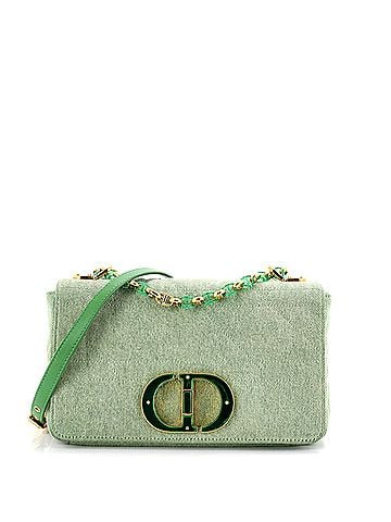 Christian Dior Caro Bag Macrocannage Quilt Denim Medium (view 1)