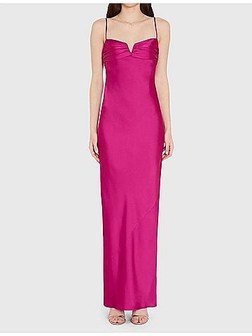 Amanda Uprichard Ira Maxi Dress in Pink (view 2)
