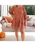 Umgee Brown Cider Fall Mini Dress - Plus in Rust Size 2X - photo 5