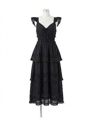 Cleobella Eliana Midi Dress in Black (view 1)