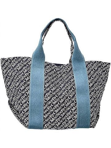 See By Chloé Laetizia Canvas Tote Bag in Royal Navy Blue (view 2)