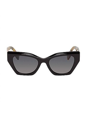 Burberry Cat-Eye Sunglasses in Black And Signature Check (view 1)
