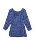 MICHAEL Michael Kors 100% Viscose Stripes Blue Long Sleeve Blouse Size L - photo 2