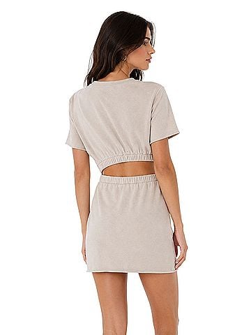 Lovers + Friends Sandstone Midriff Cutout Sweater Dress Casual Dress (view 2)
