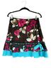 La Belle 100% Polyester Floral Black Pink Casual Skirt Size L - photo 1