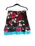 La Belle 100% Polyester Floral Black Pink Casual Skirt Size L - photo 2