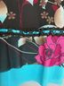 La Belle 100% Polyester Floral Black Pink Casual Skirt Size L - photo 6