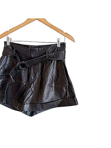 FRAME Denim Paperbag Shorts Leather Shorts (view 2)